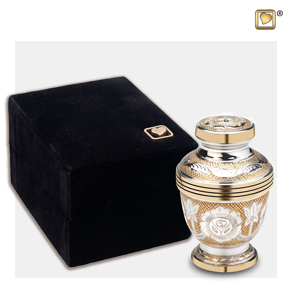 Thumbnail: Elegant Floral Urn Polished Silver