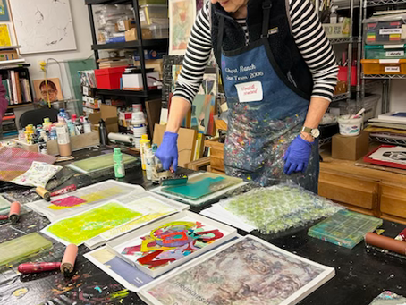 Gold LEAF Institute Visits Artist's Printmaking & Fabric Studio