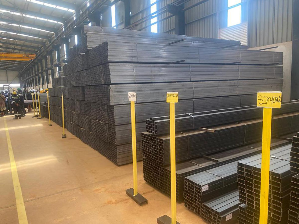Première usine de fabrication de tubes carrés en RDC inauguré le 6 juillet 2026 à Lubumbashi ( Haut-Katanga) par l’entreprise SOTRAFER.