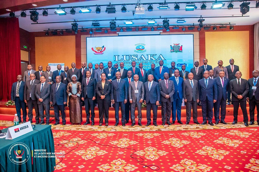 Les participants à la 20ᵉ réunion des ministres de la Défense de la Conférence internationale sur la région des Grands Lacs (CIRGL), à Lusaka (Zambie), le 16 octobre 2026.Photo ministère de la défense