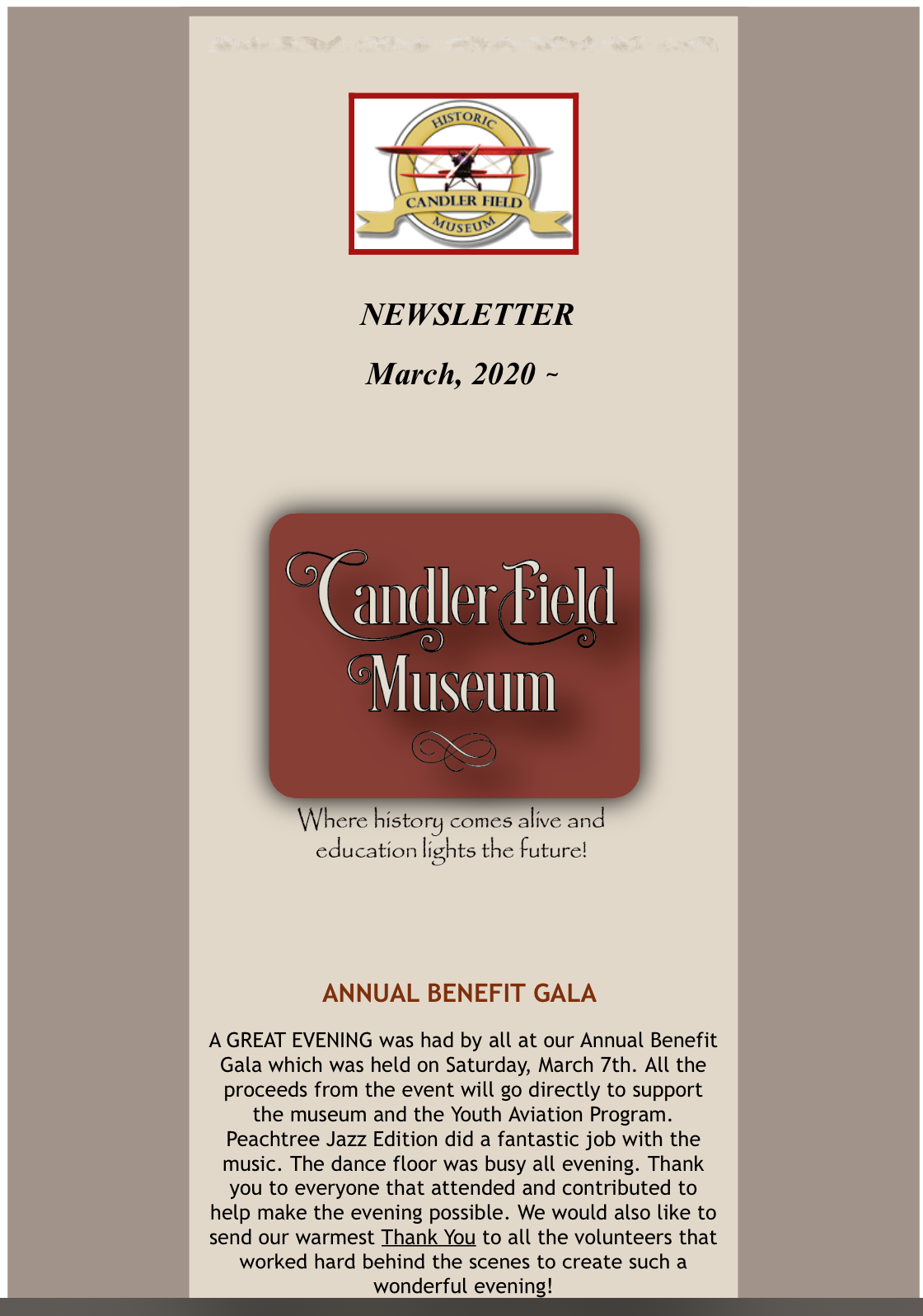Chandler Field Annual Gala