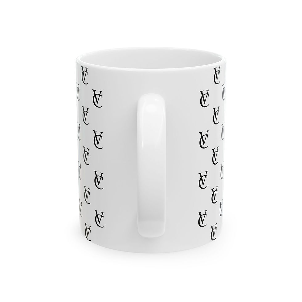 Thumbnail: Velenne Coffee VC Monogram Ceramic Coffee Mug, 11oz or 15oz