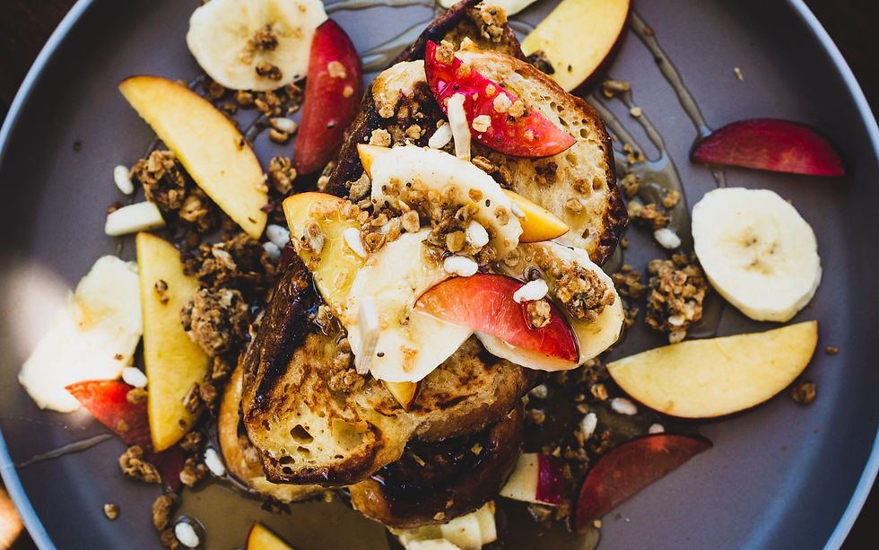 Zoey's all natural granola and French toast