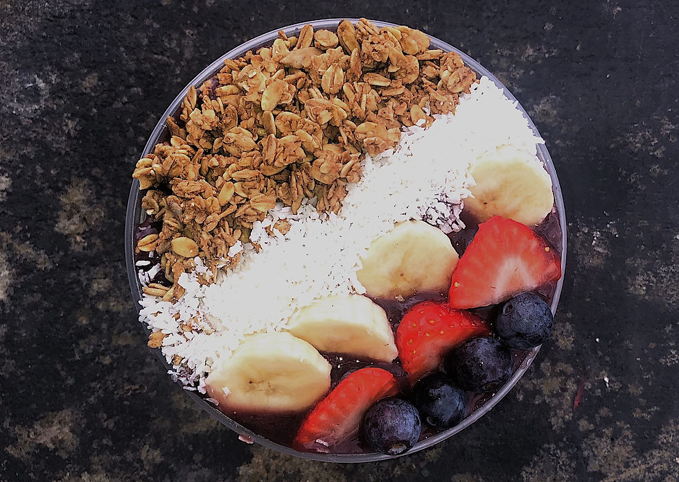 Zoey's all natural acai and granola pairing