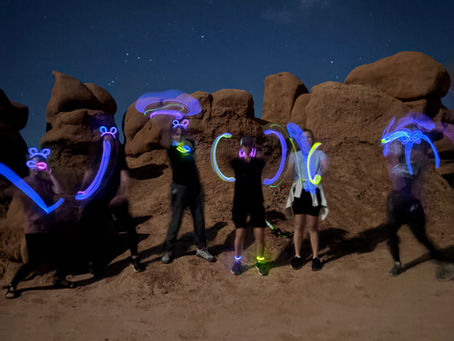 Hiking/Laser Tag - Goblin Valley SP at night 4/12/25