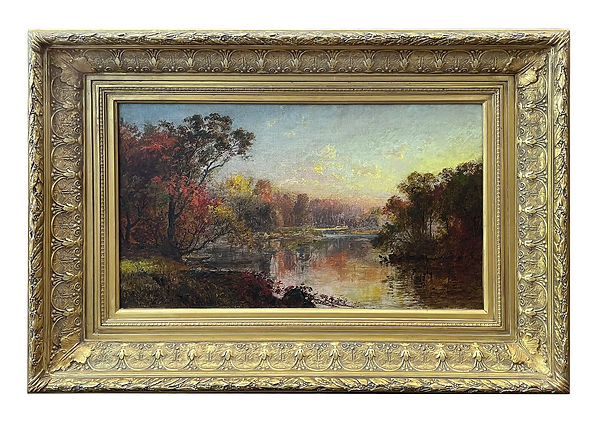 Jasper Cropsey "Autumn Landscape" 16" x 22"