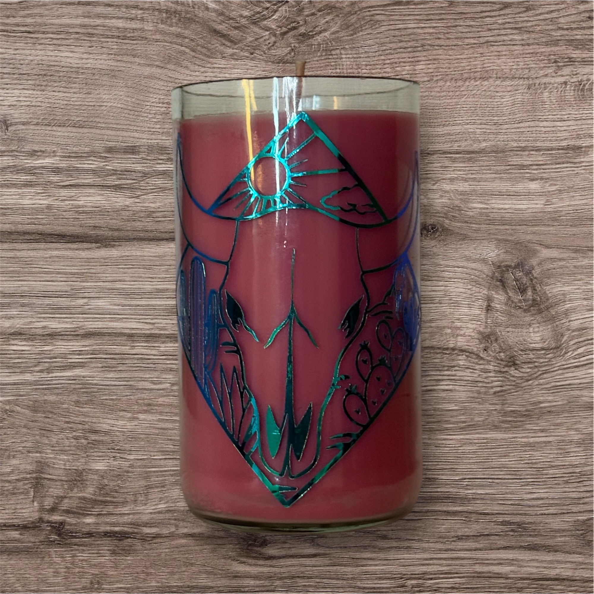 Pink Skull Candle