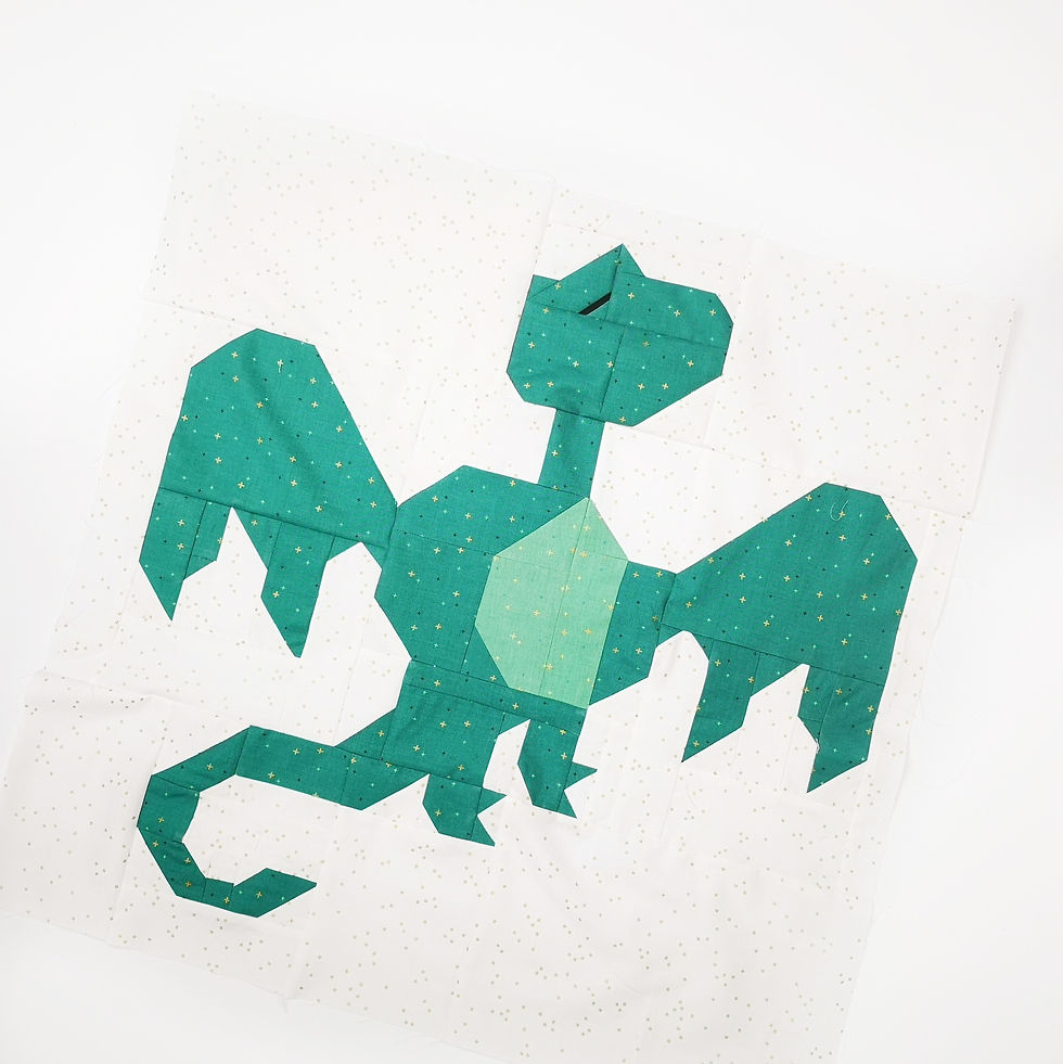 Thumbnail: Enchanted Dragon Quilt Block