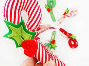 Candy Cane Stuffie Craft Tutorial Pattern