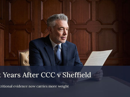Consultant reviewing an expert report in a panelled study, lost years damages after CCC v Sheffield