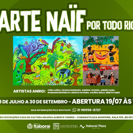 Itaboraí recebe exposição “Arte Naïf por Todo Rio” a partir deste sábado (19/07)