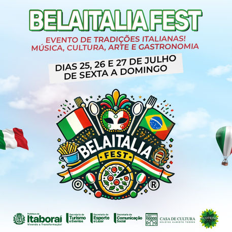 Itaboraí recebe a 1ª edição do Belaitalia Fest com programação cultural, gastronômica e esportiva