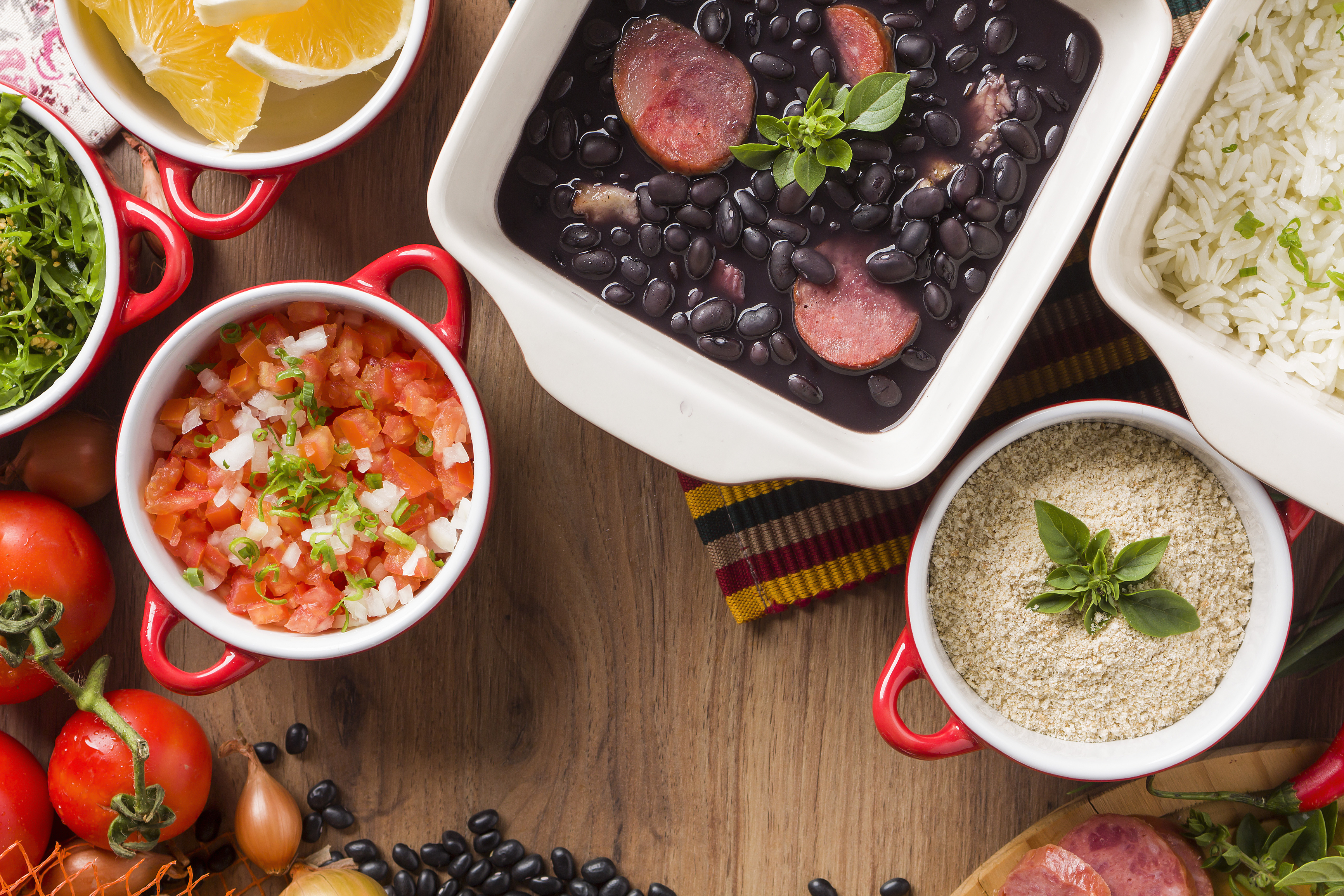 Arranged Food and Objects