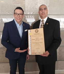 Reconocimiento y Titulo como Embajador Mensajero de Paz