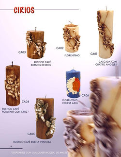 Velas decorativas y aromáticas.