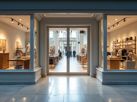 A tidy and inviting retail shop entrance in Dublin