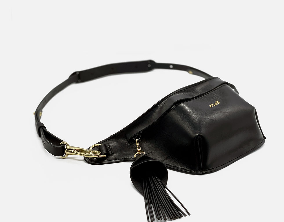 Miniaturbild: GÜRTELTASCHE RASSIA QUASTE SCHWARZ