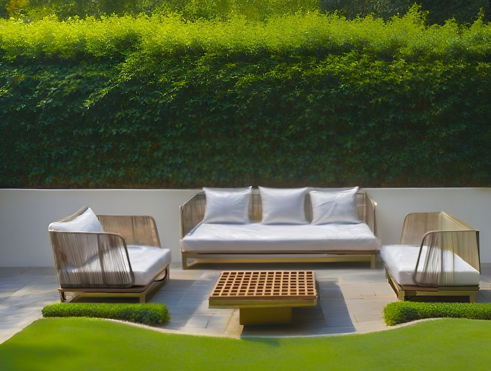 Garden set with table