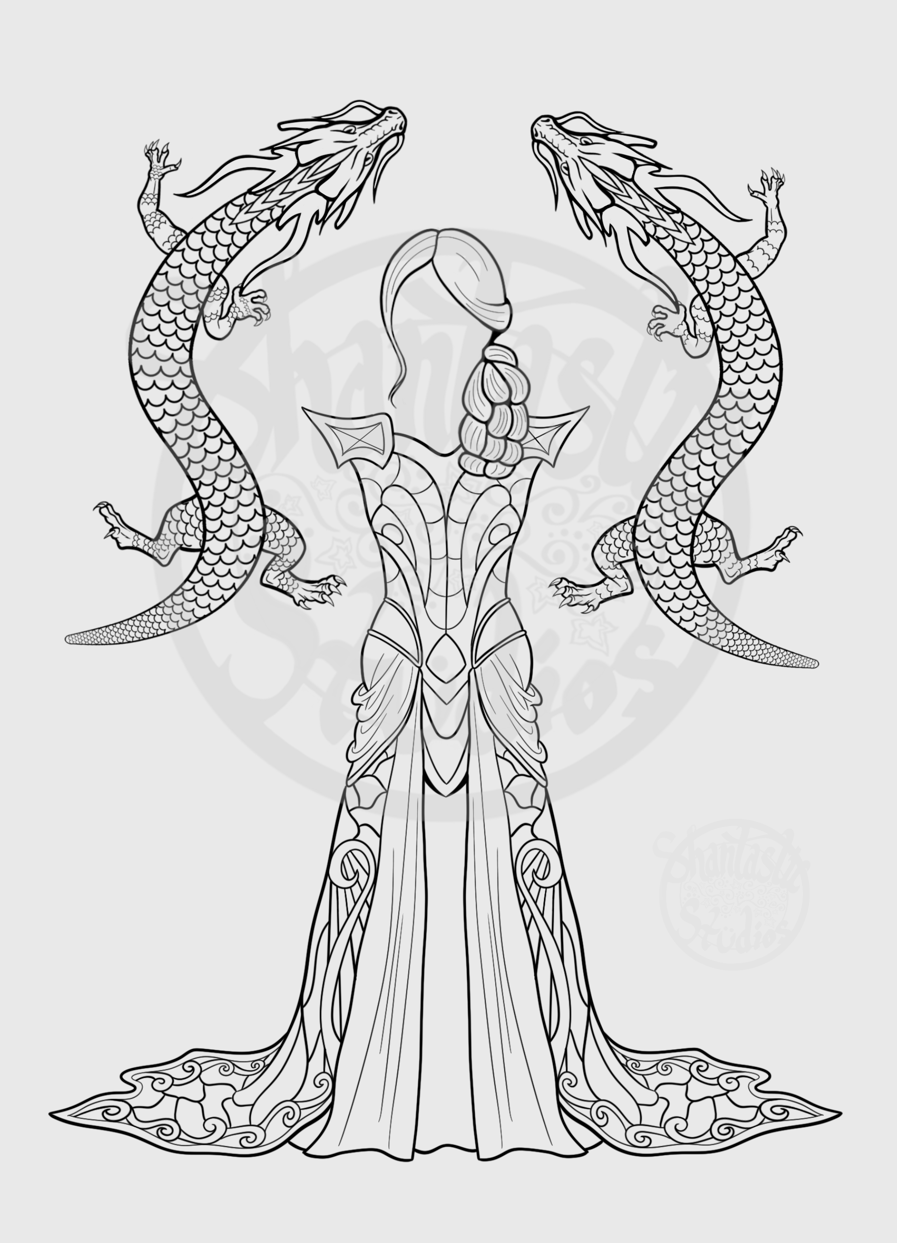 Rhaenyra Dress coloring page
