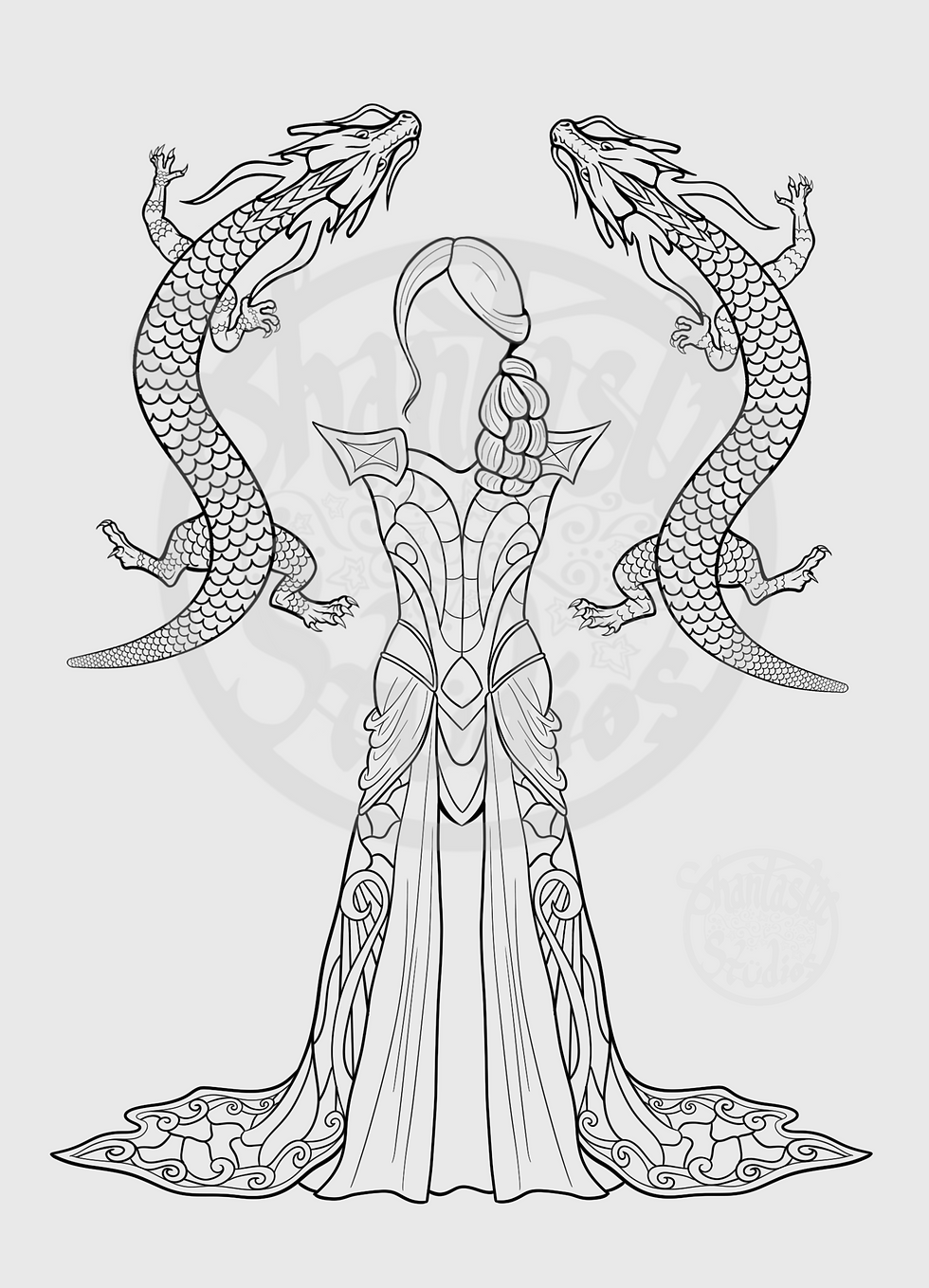 Rhaenyra Dress coloring page