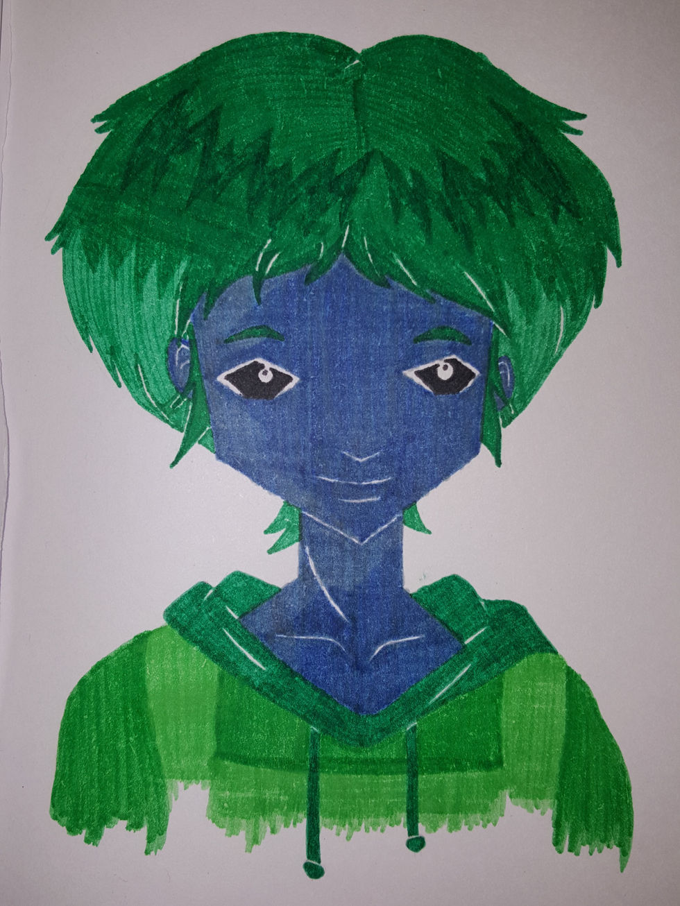 Original version of hand drawing - Aelita Stones, Code Lyoko, 2015