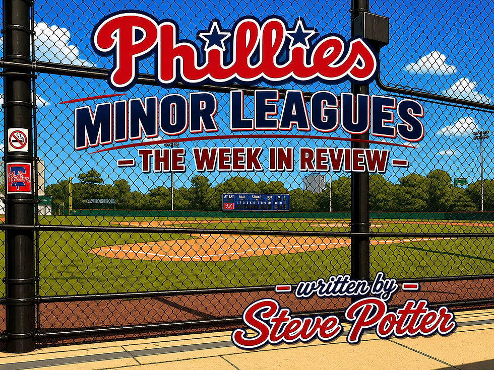5/31/26 : Phillies Minor Leagues : week in review (5/25 - 5/31)