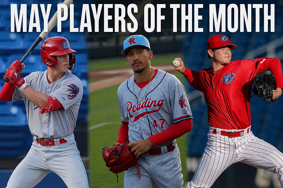 6/4/26 : Phillies select May Minor League Players of the Month