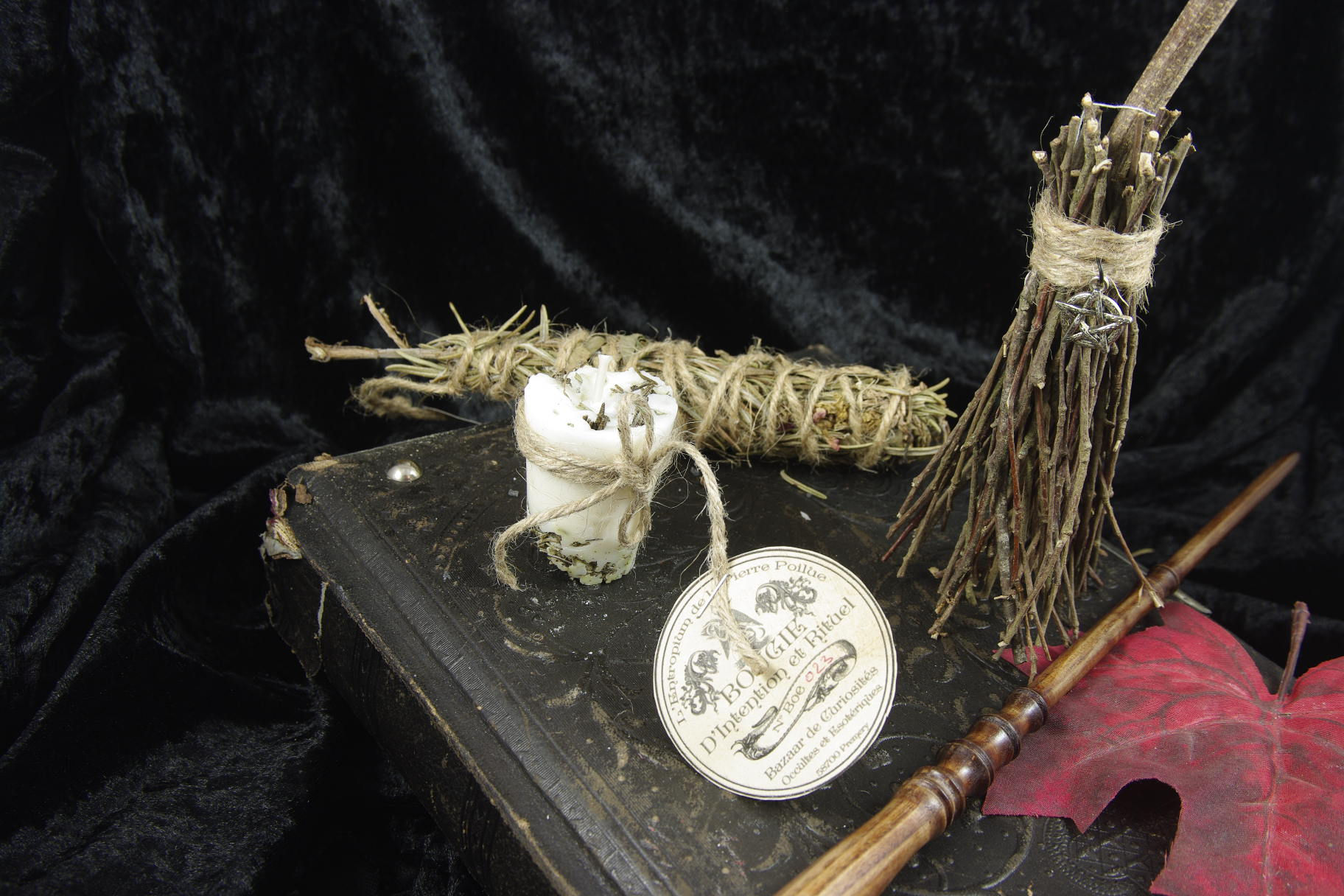 Bougie Artisanale d'Intention et Rituel "Purification"  Romarin, laurier, sauge....