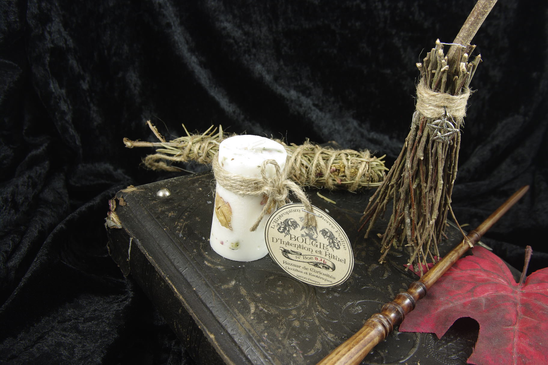 Bougie Artisanale d'Intention et Rituel ""Amour" "Bienveillance""  Roses, basilic, romarin, cannelle, gingembre....