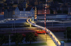 Heilbronn Fußgängerbrücke Neckarvorstadt