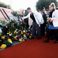Jewish students visit the Hector Pieterson Memorial in Soweto