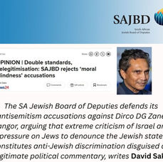 ​Opinion | Double standards, delegitimization: SAJBD rejects ‘moral blindness' accusations News 24  David Saks