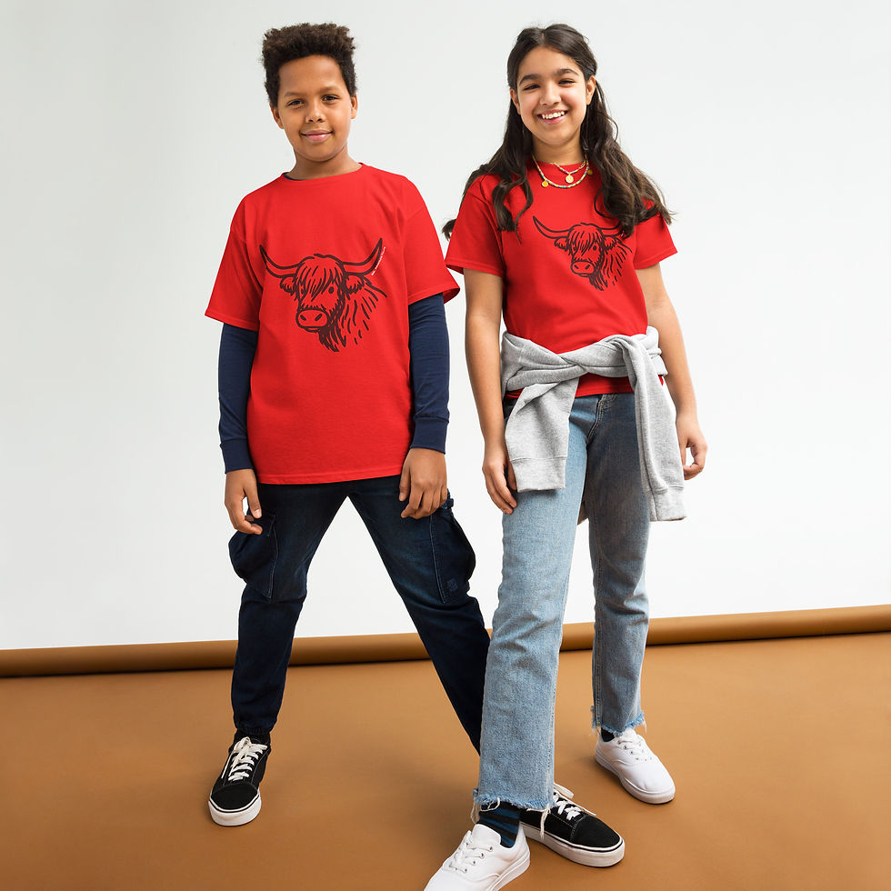Thumbnail: Children's SGL Highland Coo Cotton Tee