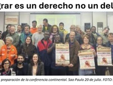 SAO PAULO, BRASIL PREPARAN CONFERENCIA CONTINENTAL POR EL DERECHO A MIGRAR, POR LOS DERECHOS DE LOS MIGRANTES (Ciudad de México, septiembre 2025)