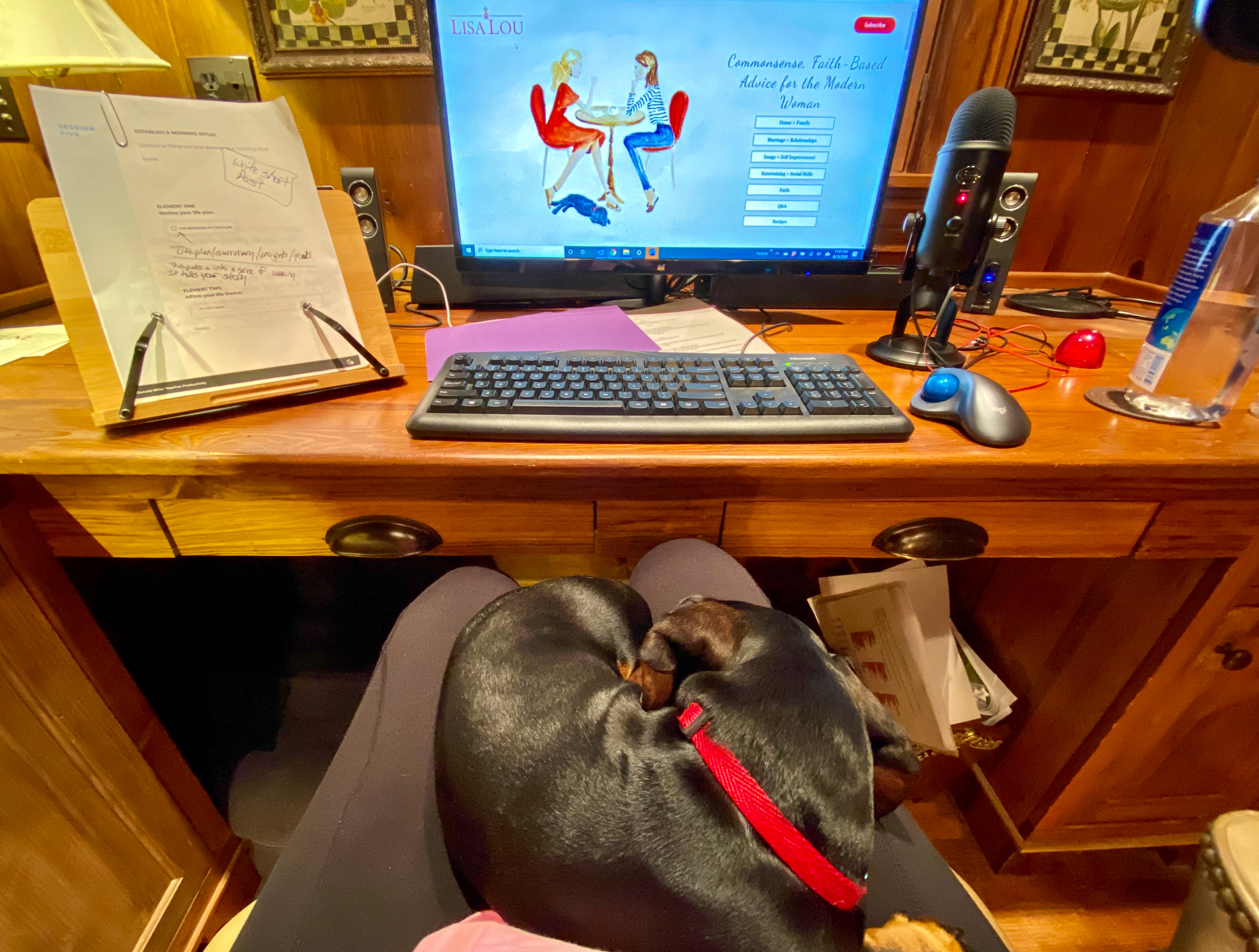 Louie and I are working hard today.