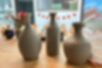 Bottles thrown by studio owner Martha Hall