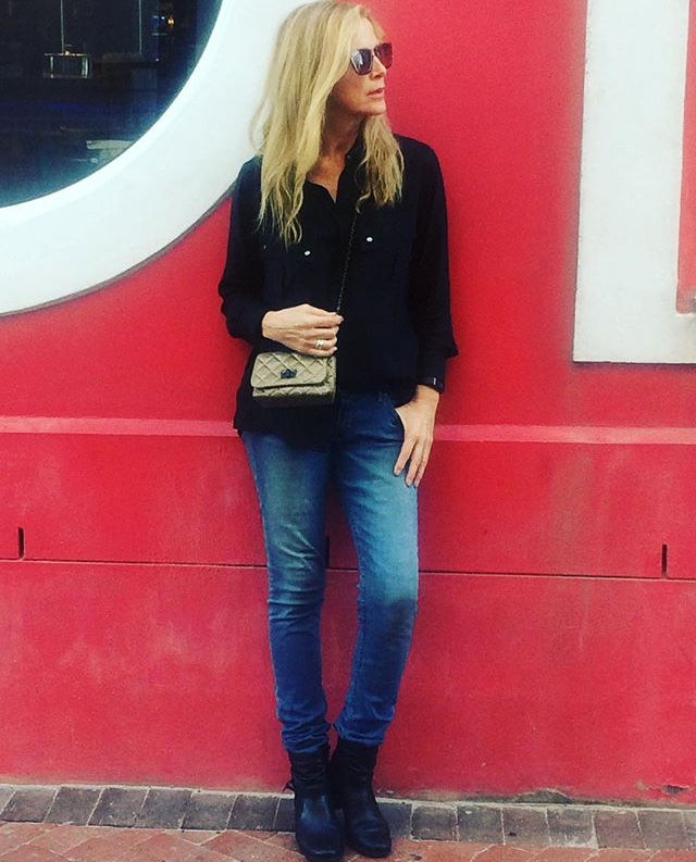 CATHI TREVOR WEARING PESSO BOOTS