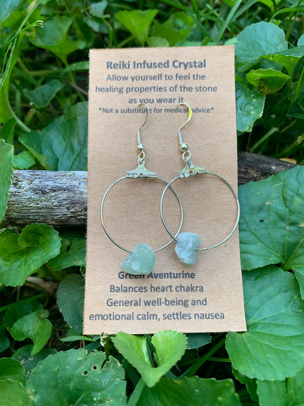 Thumbnail: Small hoop earring with stones 