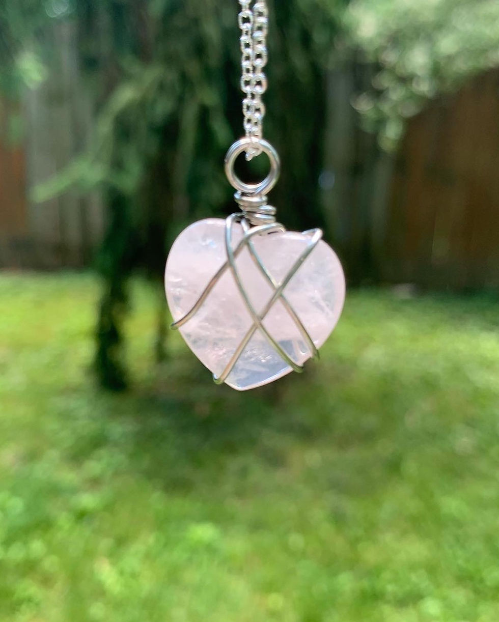Thumbnail: Wire wrapped pendant necklace