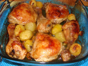 Coxas de Frango Assado no Forno com Limão