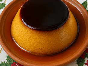 Pudim de café alentejano com caramelo brilhante