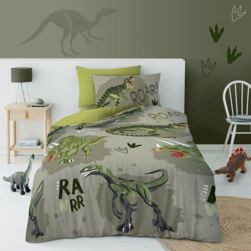 Roar Dinosaur Single Duvet Set & Pillowcase