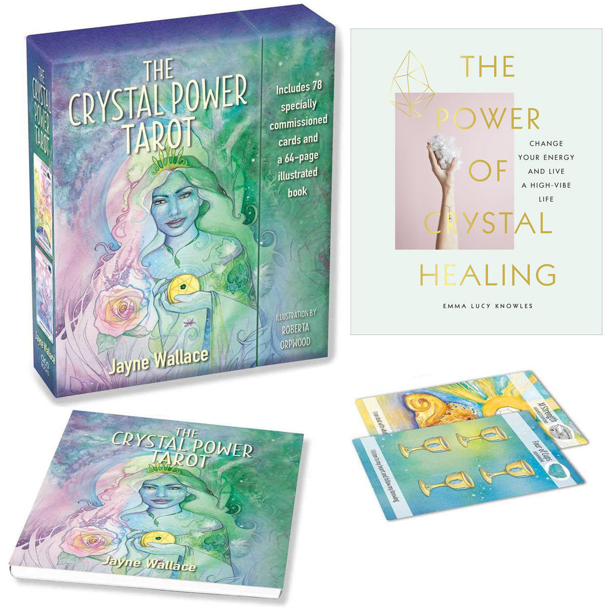Power of Crystal Healing & Crystal Power Tarot Collection Set