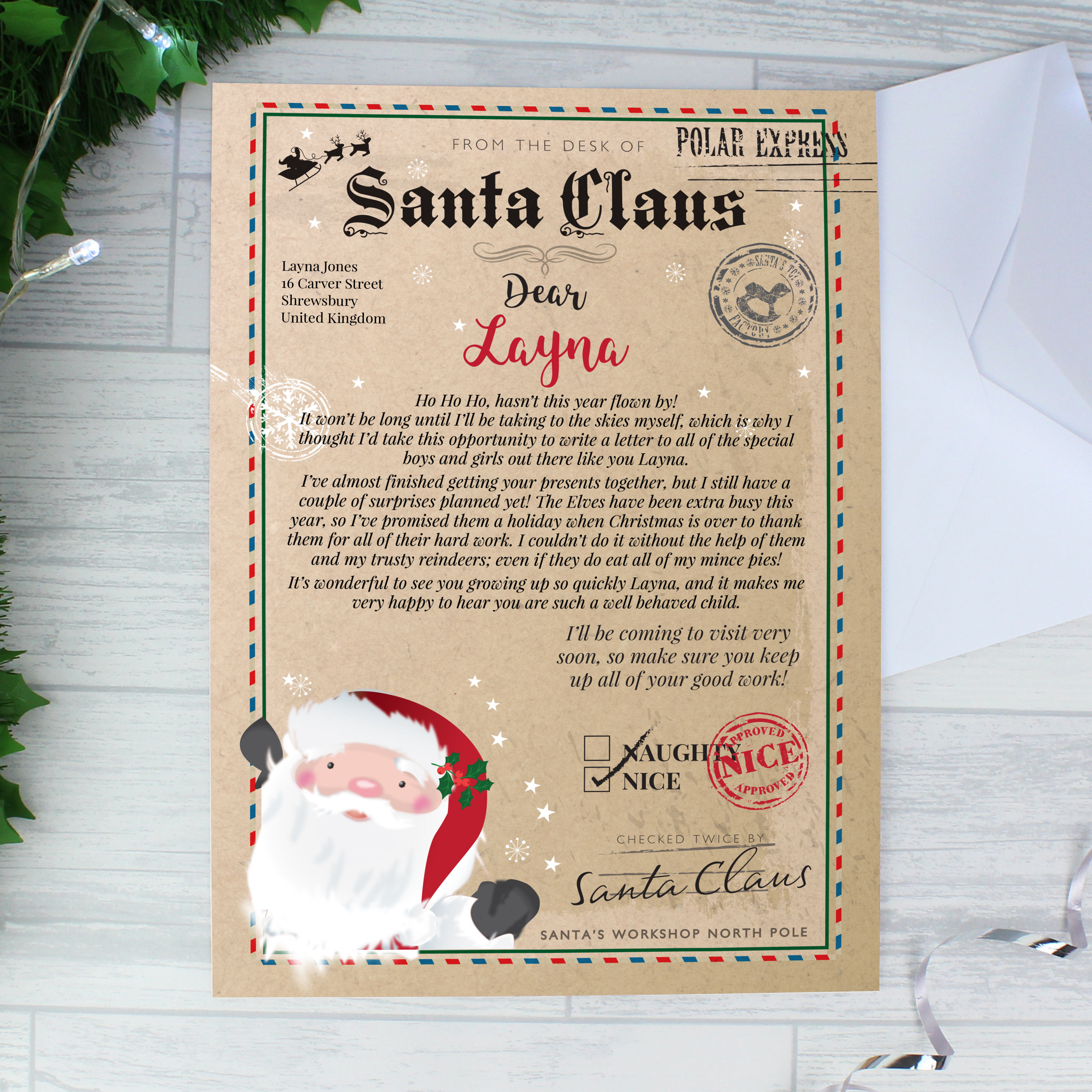 Personalised santa letter