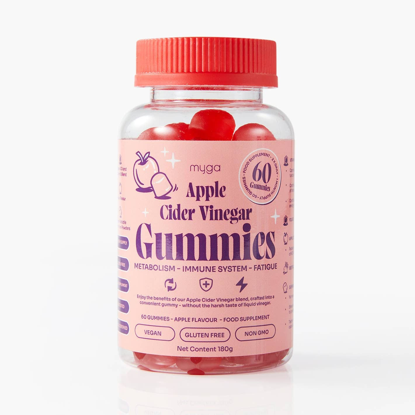 Apple Cider Vinegar Gummies – Apple Flavour Metabolism & Energy Support