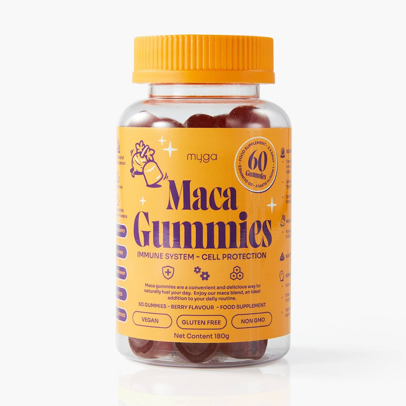 Maca Gummies – Vegan Berry Energy & Balance Support