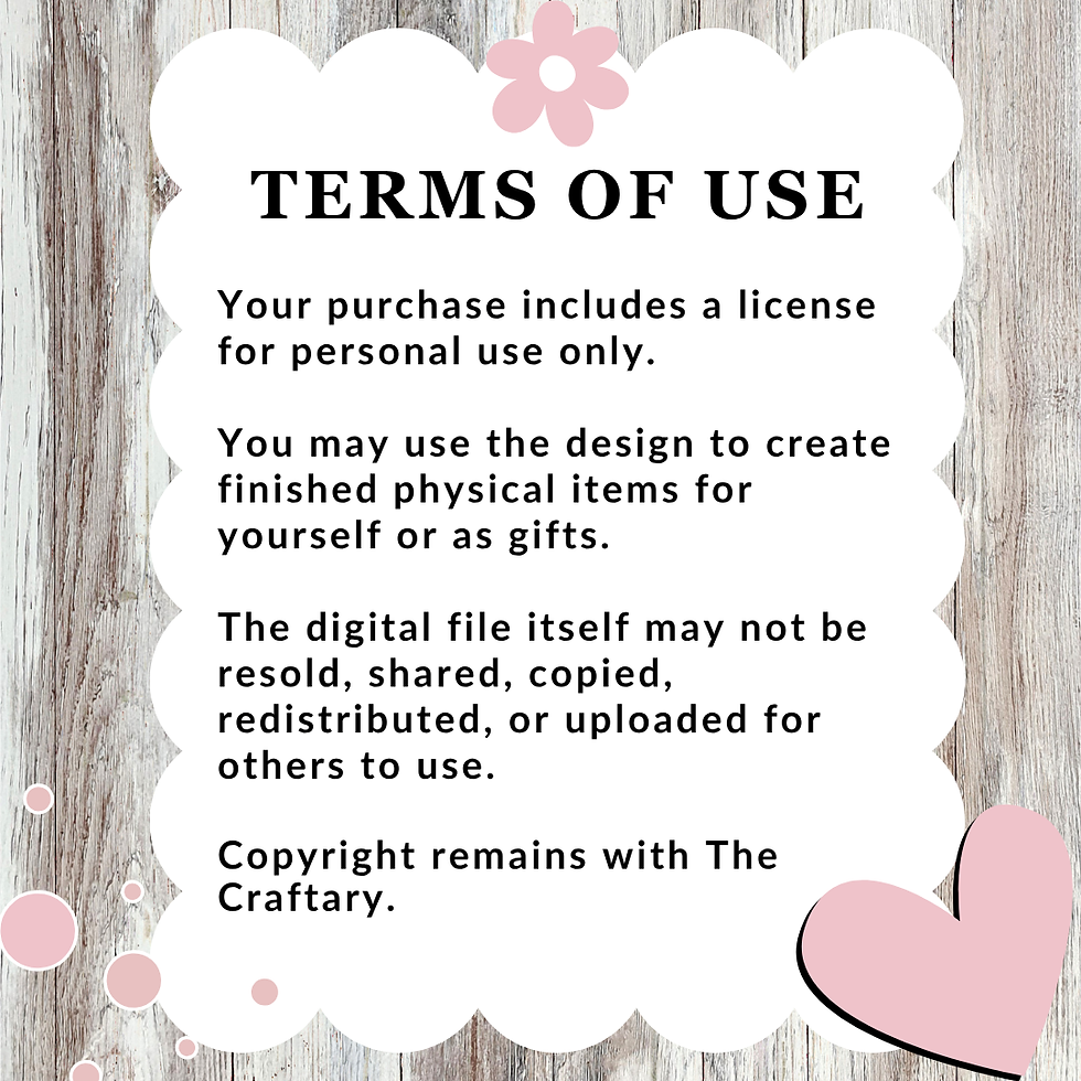 Thumbnail: Terms of use for the She’s Not Starting Over PNG digital design from The Craftary