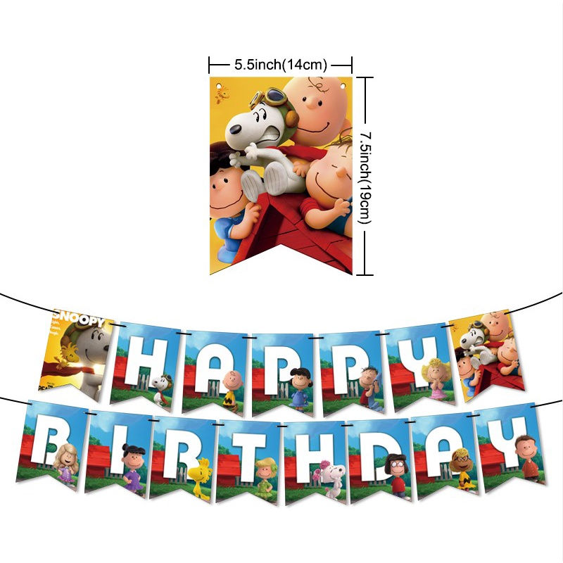 Thumbnail: Snoopy Theme Happy Birthday Party Decorations Set