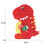 Thumbnail: Red Dinosaur Pinata (43cm x 30cm x 7cm) (Comes With Free Stick)