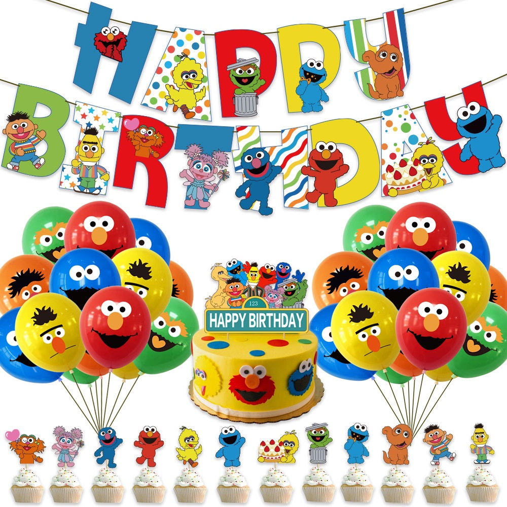 Sesame Street Balloons Theme Birthday Party Decoration